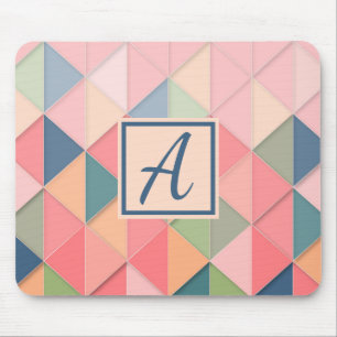 Colourful Custom Monogram Mouse Pad