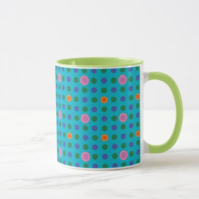Colourful Custom Polka Dots Fish in the Sea Mug (Right)