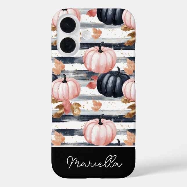 colourful Custom Pumpkin and Leaves pattern  Case-Mate iPhone Case (Back)
