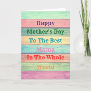 Colourful Custom Recipient Mother's Day Card