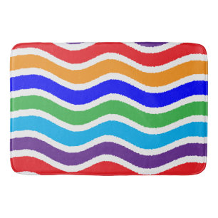 Colourful Custom Torn Paper Effect Bath Mat