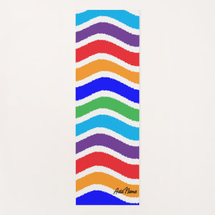 Colourful Custom Torn Paper Effect Yoga Mat