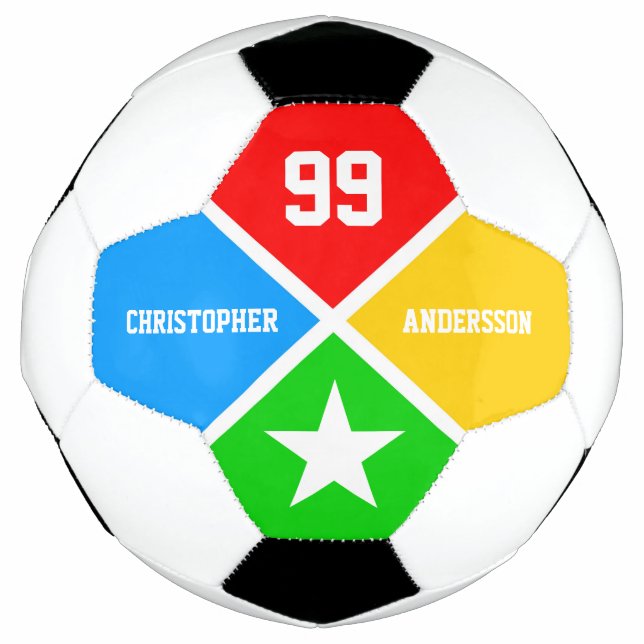 Colourful Customizable Pattern Soccer Ball (Front)
