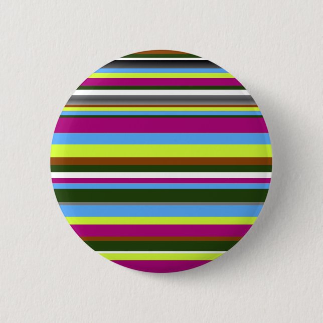 Colourful Customized Designer Stripe 2 Inch Round Button (Front)