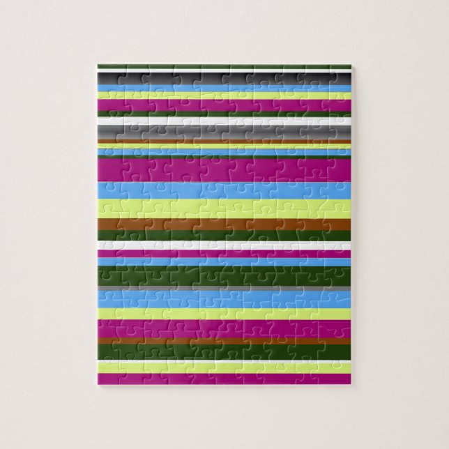 Colourful Customized Designer Stripe Jigsaw Puzzle (Vertical)