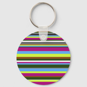 Colourful Customized Designer Stripe Keychain
