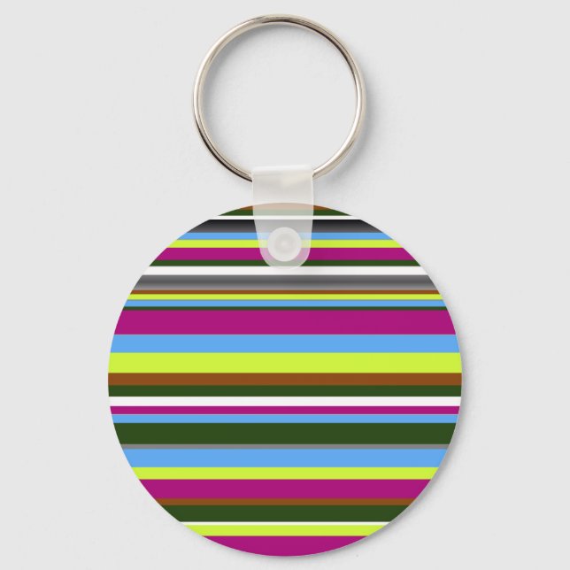 Colourful Customized Designer Stripe Keychain (Front)