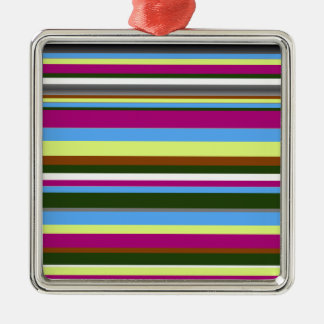 Colourful Customized Designer Stripe Metal Ornament