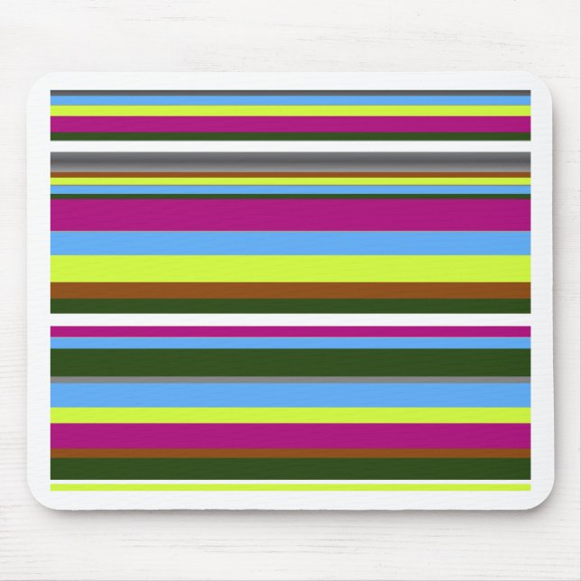 Colourful Customized Designer Stripe Mouse Pad (Front)