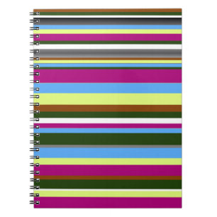 Colourful Customized Designer Stripe Notebook