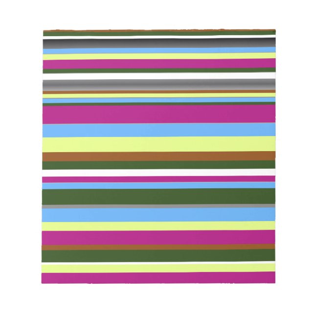 Colourful Customized Designer Stripe Notepad (Front)