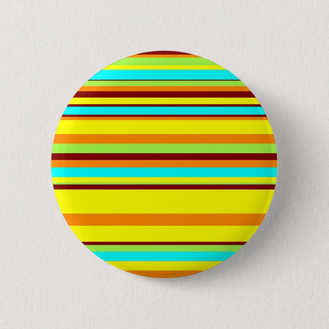 Colourful Customized Designer Stripe Pattern 2 Inch Round Button (Front)