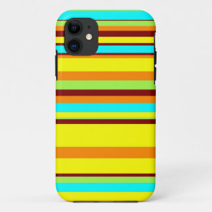 Colourful Customized Designer Stripe Pattern iPhone 11 Case