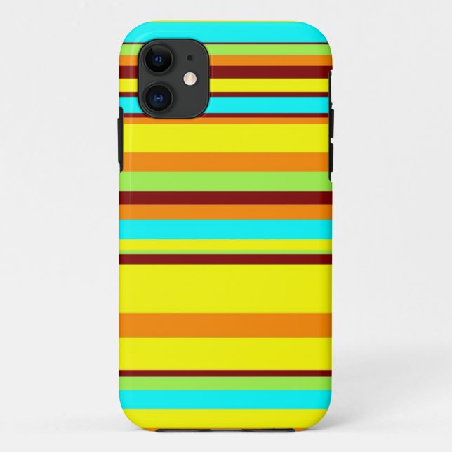 Colourful Customized Designer Stripe Pattern Case-Mate iPhone Case (Back)