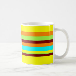 Colourful Customized Designer Stripe Pattern Coffee Mug