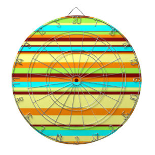 Colourful Customized Designer Stripe Pattern Dartboard