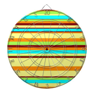 Colourful Customized Designer Stripe Pattern Dartboard