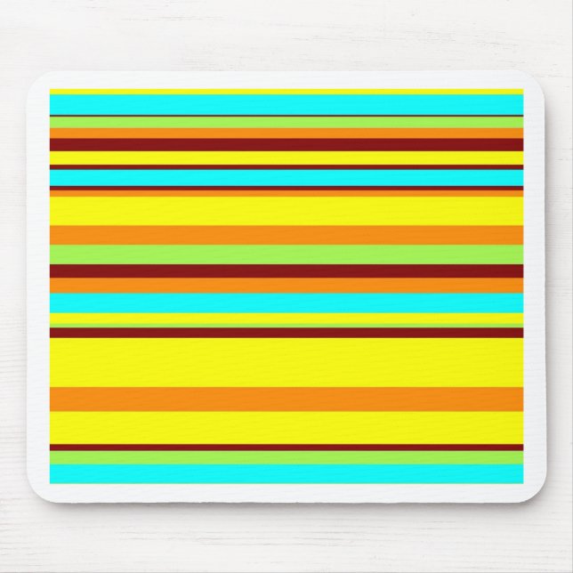 Colourful Customized Designer Stripe Pattern Mouse Pad (Front)