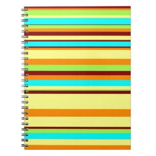 Colourful Customized Designer Stripe Pattern Notebook