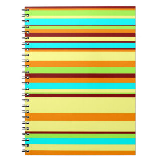 Colourful Customized Designer Stripe Pattern Notebook
