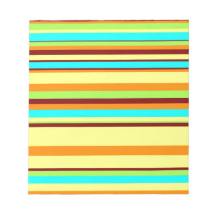 Colourful Customized Designer Stripe Pattern Notepad