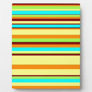 Colourful Customized Designer Stripe Pattern Plaque