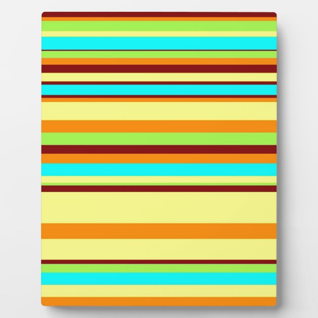 Colourful Customized Designer Stripe Pattern Plaque (Front)