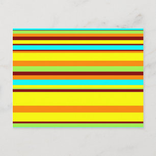 Colourful Customized Designer Stripe Pattern Postcard