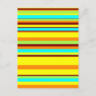Colourful Customized Designer Stripe Pattern Postcard