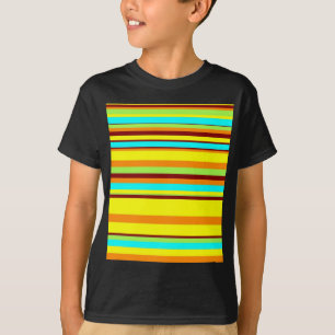 Colourful Customized Designer Stripe Pattern T-Shirt