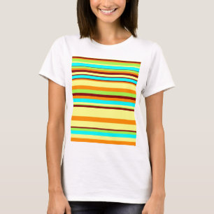 Colourful Customized Designer Stripe Pattern T-Shirt