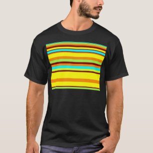 Colourful Customized Designer Stripe Pattern T-Shirt