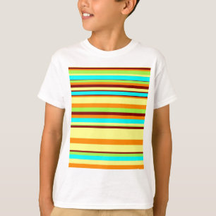 Colourful Customized Designer Stripe Pattern T-Shirt
