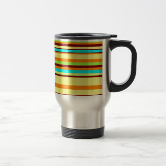 Colourful Customized Designer Stripe Pattern Travel Mug