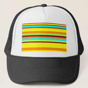 Colourful Customized Designer Stripe Pattern Trucker Hat