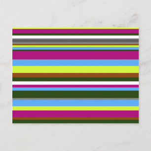 Colourful Customized Designer Stripe Postcard