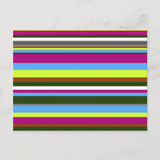 Colourful Customized Designer Stripe Postcard