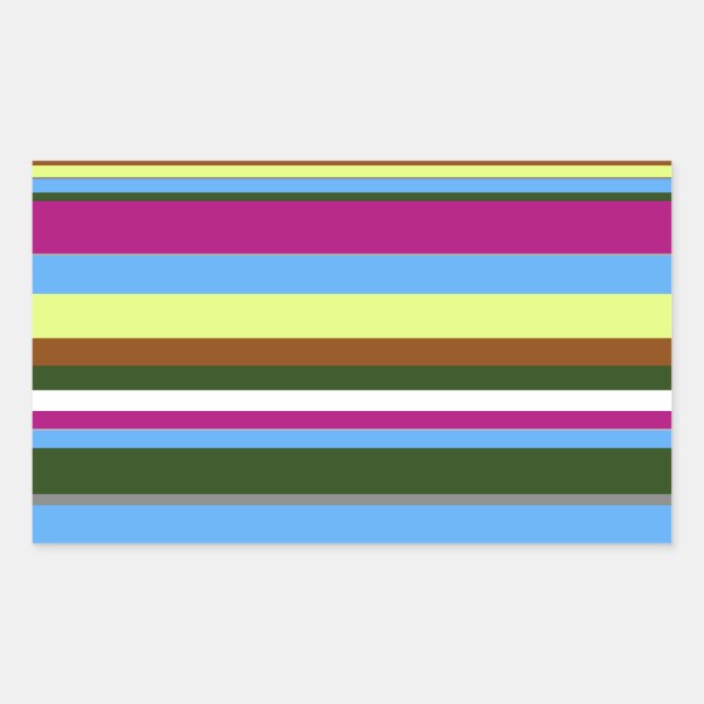 Colourful Customized Designer Stripe Sticker (Front)