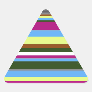 Colourful Customized Designer Stripe Triangle Sticker