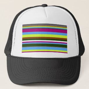 Colourful Customized Designer Stripe Trucker Hat