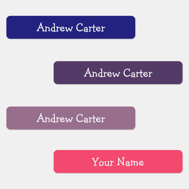 Colourful Customized Kids Iron On name labels (Group)