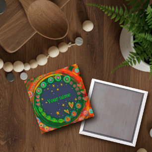 Colourful Customized Stars Hearts Inspirivity Magnet