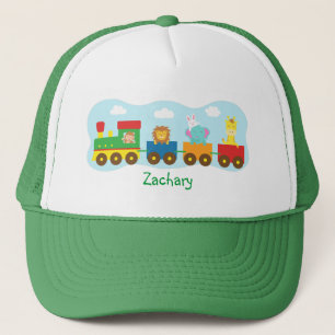 Colourful Cute Animal Train Transport Trucker Hat