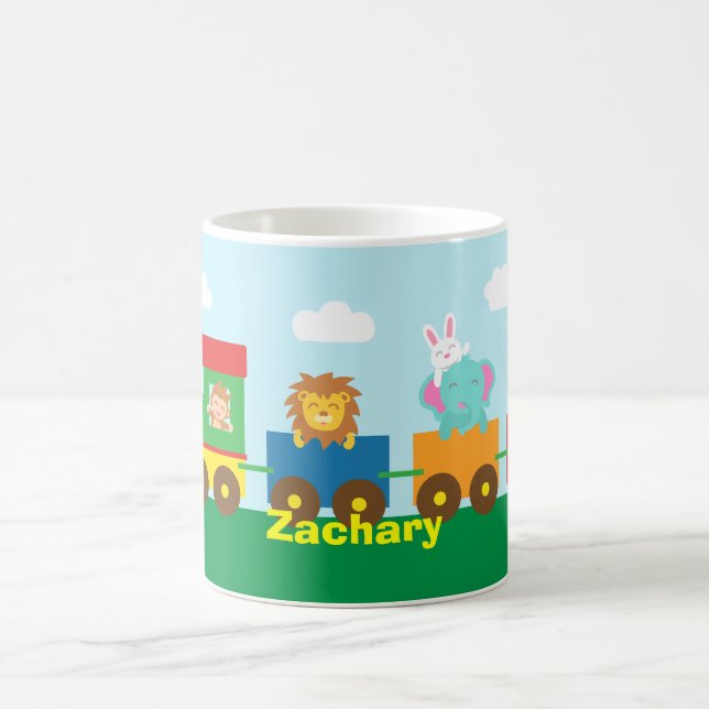 Colourful Cute Animals Train for Kids Coffee Mug (Center)