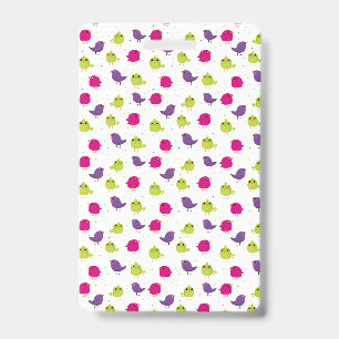 Colourful Cute Birds Pattern Badge