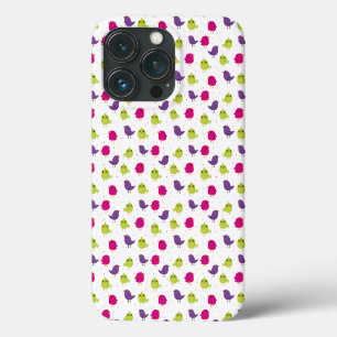Colourful Cute Birds Pattern iPhone 13 Pro Case