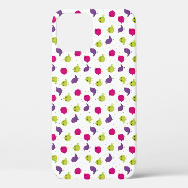Colourful Cute Birds Pattern Case-Mate iPhone Case (Back)