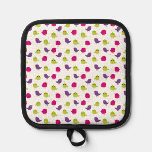 Colourful Cute Birds Pattern Pot Holder