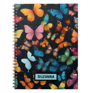 Colourful Cute Butterfly Personalized Notebook