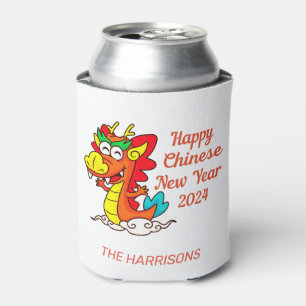 Colourful Cute Cartoon Dragon Chinese New Year  Can Cooler